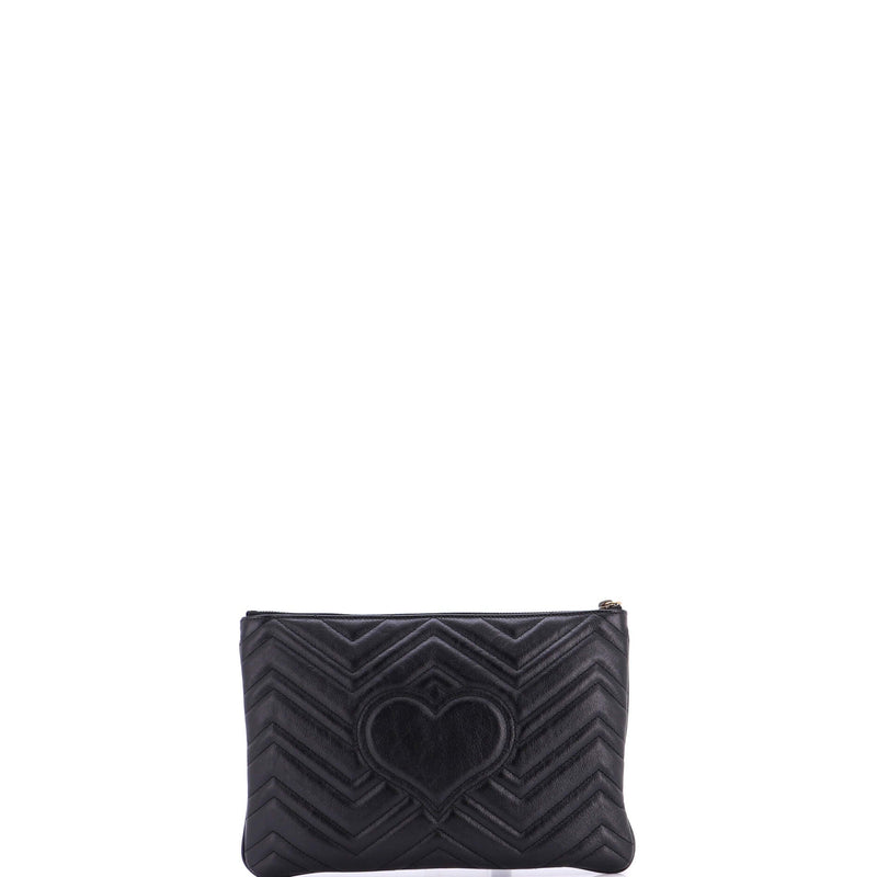 Gg Marmont Clutch Matelasse Leather