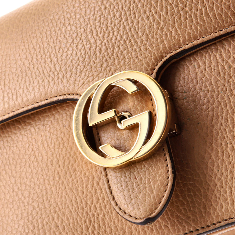 Interlocking Shoulder Bag Leather Small
