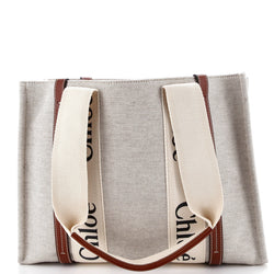 Woody Tote Canvas With Leather Medium