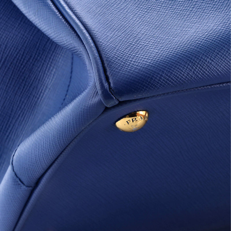 Double Zip Lux Tote Saffiano Leather