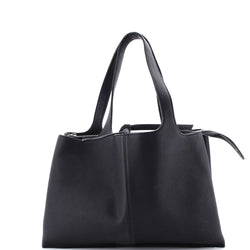 Tri-Fold Shoulder Bag Grained Calfskin