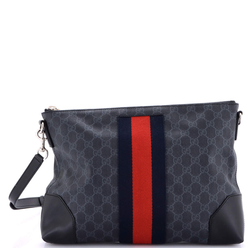Web Zip Flat Messenger Gg Coated Canvas