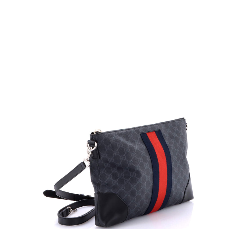 Web Zip Flat Messenger Gg Coated Canvas