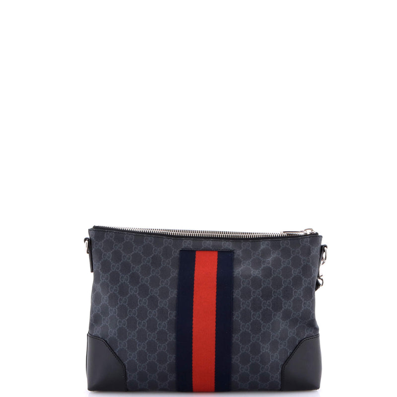 Web Zip Flat Messenger Gg Coated Canvas