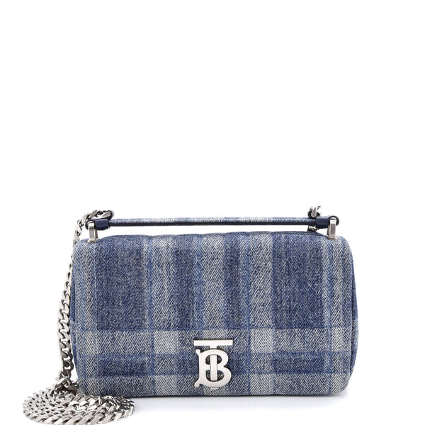 Lola Crossbody Bag Quilted Printed Denim