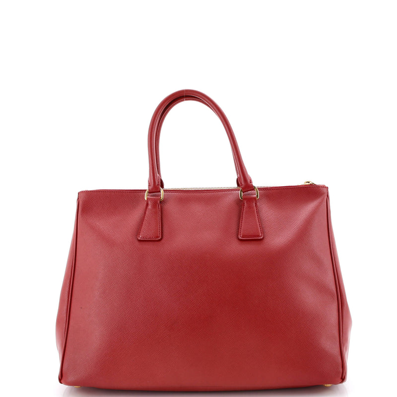 Double Zip Lux Tote Saffiano Leather