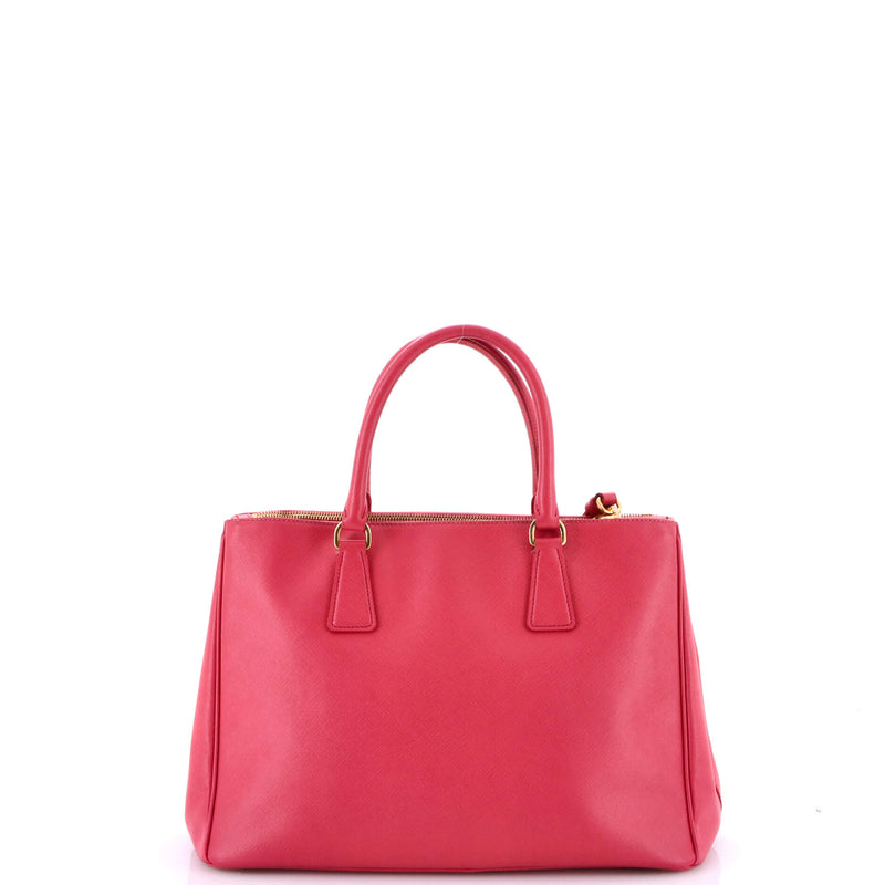 Double Zip Lux Tote Saffiano Leather
