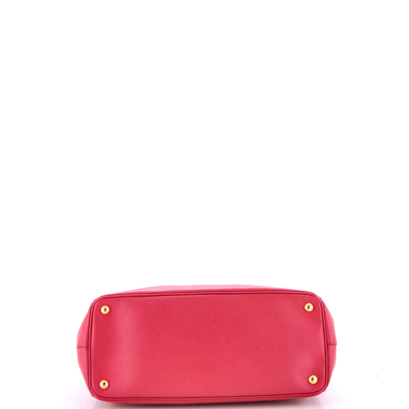 Double Zip Lux Tote Saffiano Leather