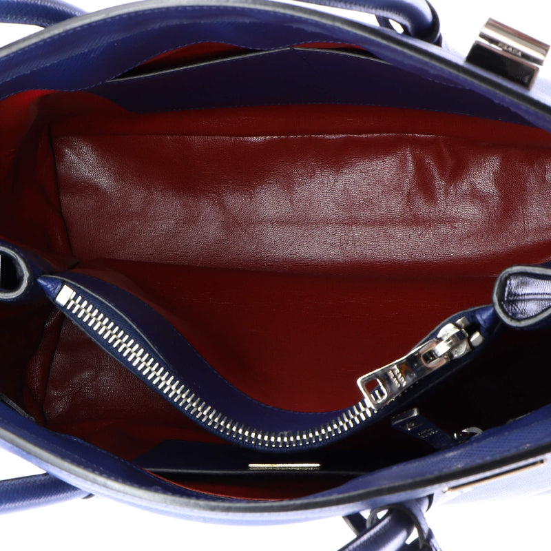 Turnlock Cuir Twin Tote Saffiano Leather