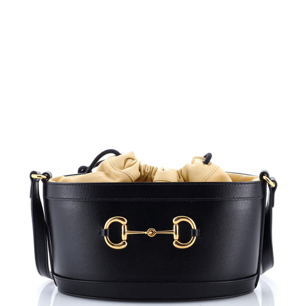 Horsebit Bucket Crossbody Bag Leather