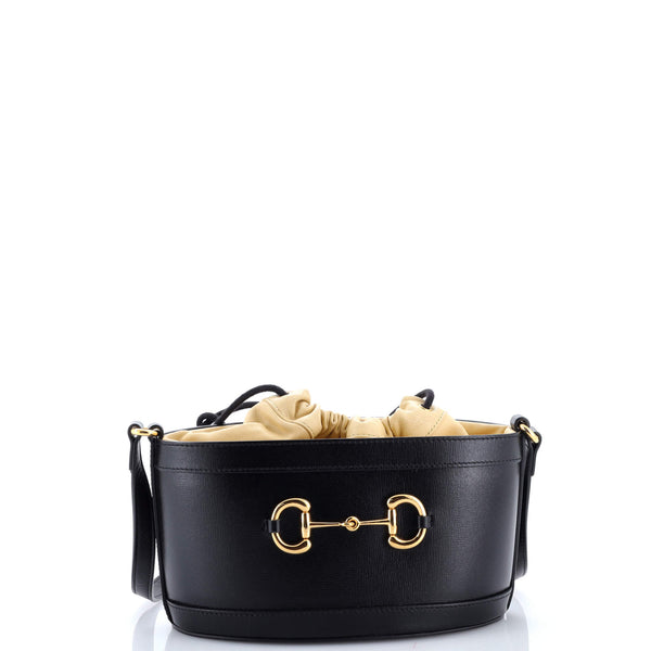 Horsebit Bucket Crossbody Bag Leather
