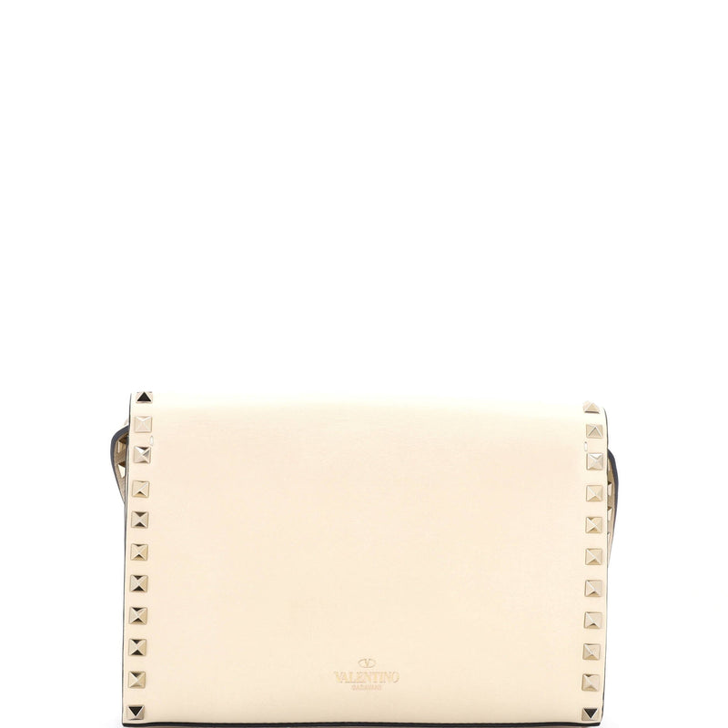 Rockstud Flip Lock Flap Bag Leather