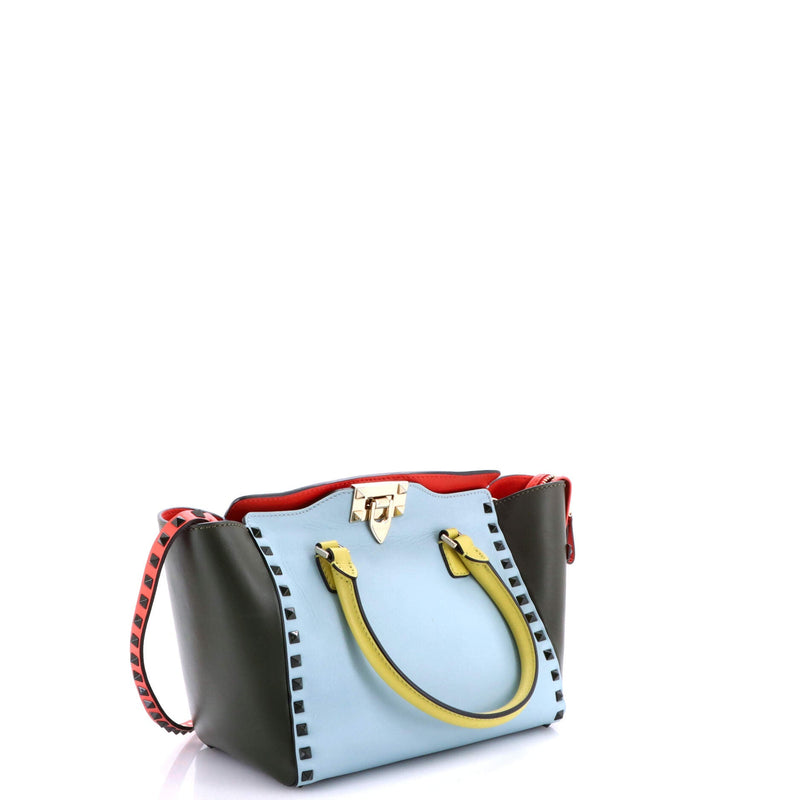 Rockstud Tote Rigid Leather Small