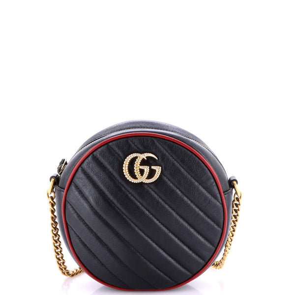 Gg Marmont Round Shoulder Bag Matelasse