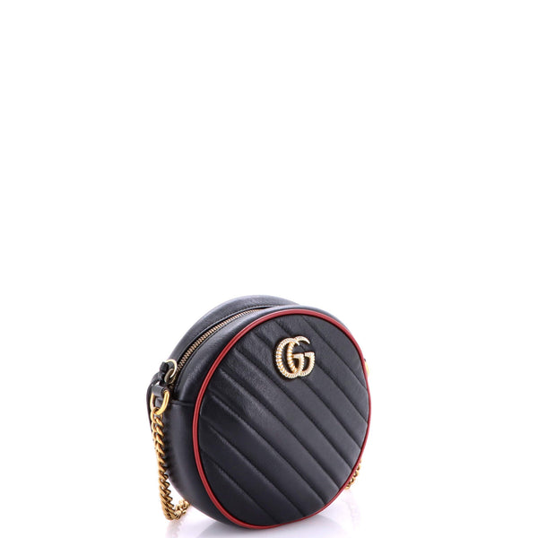Gg Marmont Round Shoulder Bag Matelasse