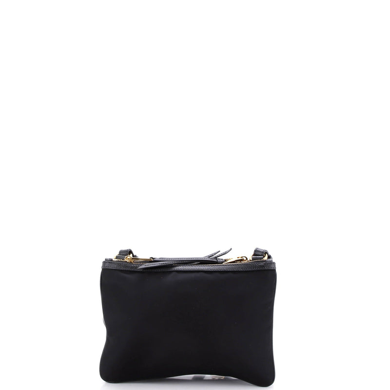 Double Zip Crossbody Bag Tessuto Small