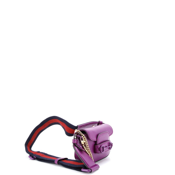 Horsebit Shoulder Bag Leather Super Mini