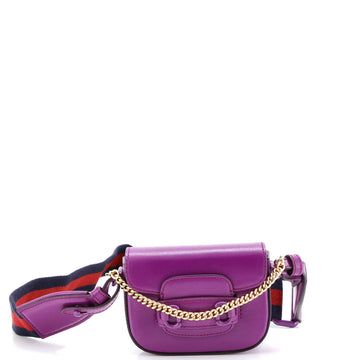 Horsebit Shoulder Bag Leather Super Mini