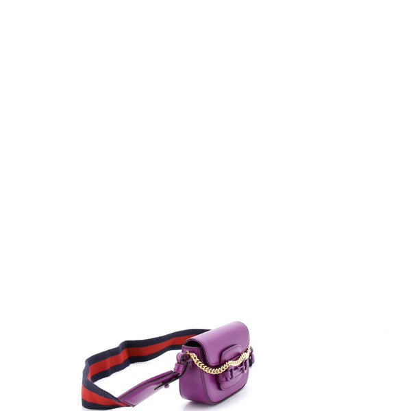 Horsebit Shoulder Bag Leather Super Mini