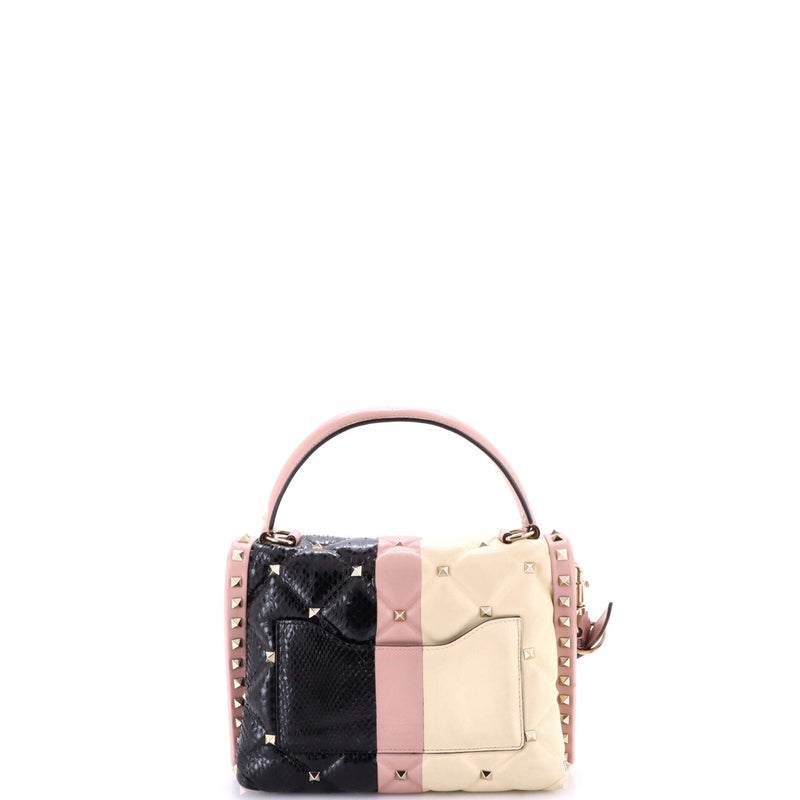 Candystud Top Handle Bag Quilted Leather