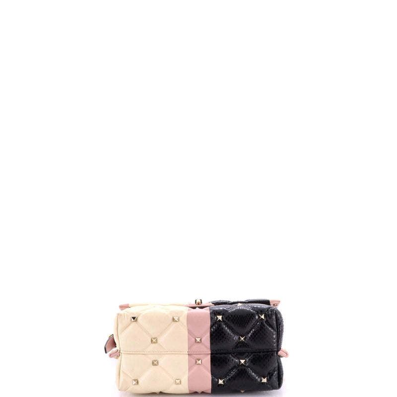 Candystud Top Handle Bag Quilted Leather