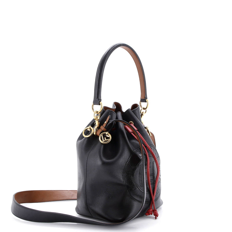 Mon Tresor Bucket Bag Perforated Leather