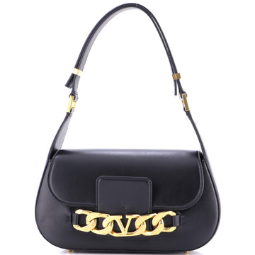 Vlogo Chain Flap Shoulder Bag Leather