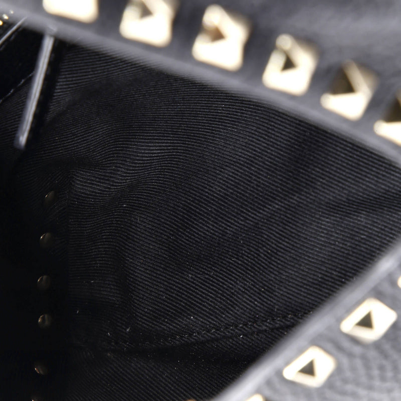 Rockstud Flip Lock Hobo Leather Small