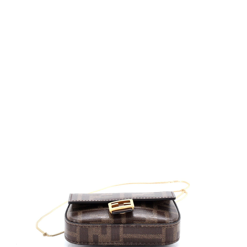 Chain Baguette Charm Bag Zucca Coated