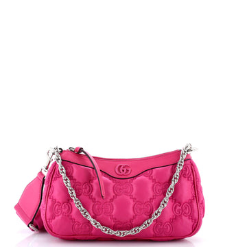 Zip Shoulder Bag Gg Embossed Matelasse