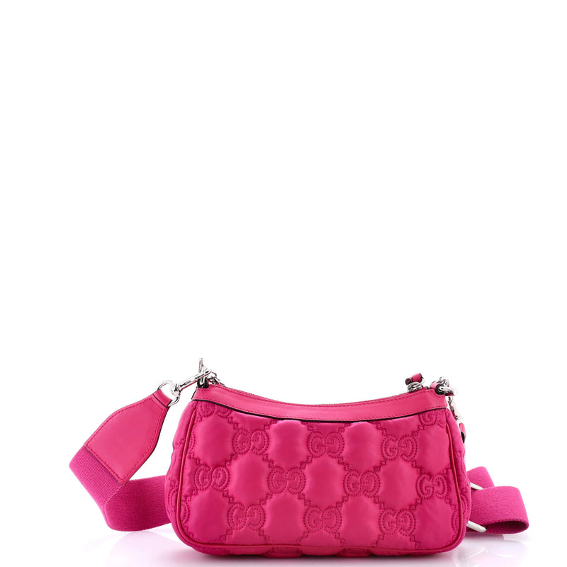 Zip Shoulder Bag Gg Embossed Matelasse