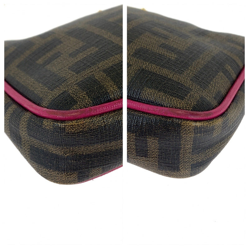 Chain Pochette Zucca Coated Canvas