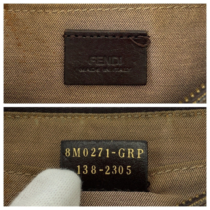 Chain Pochette Zucca Coated Canvas