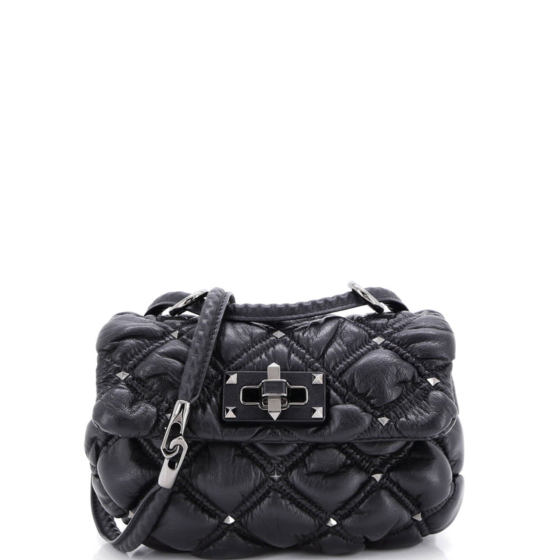 Spikeme Flap Bag Quilted Leather Small