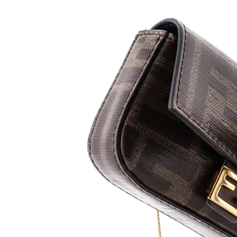 Chain Baguette Charm Bag Zucca Coated