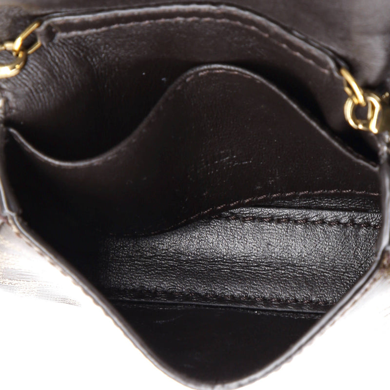 Chain Baguette Charm Bag Zucca Coated