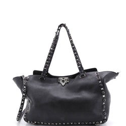 Rolling Rockstud Tote Leather With