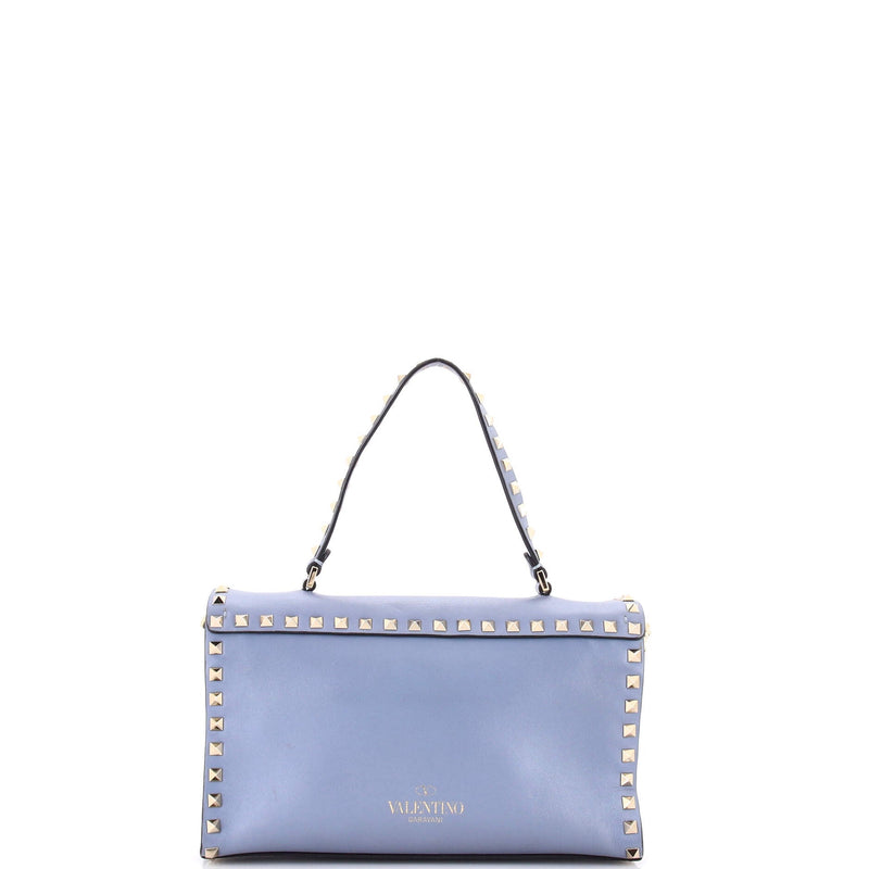 Rockstud Flip Lock Top Handle Bag