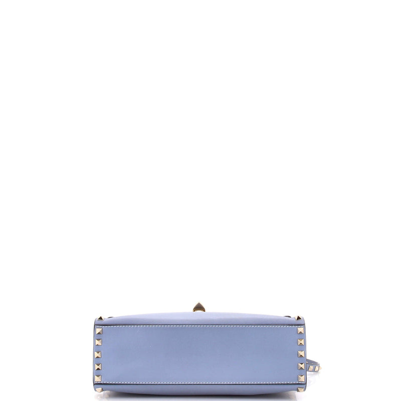 Rockstud Flip Lock Top Handle Bag