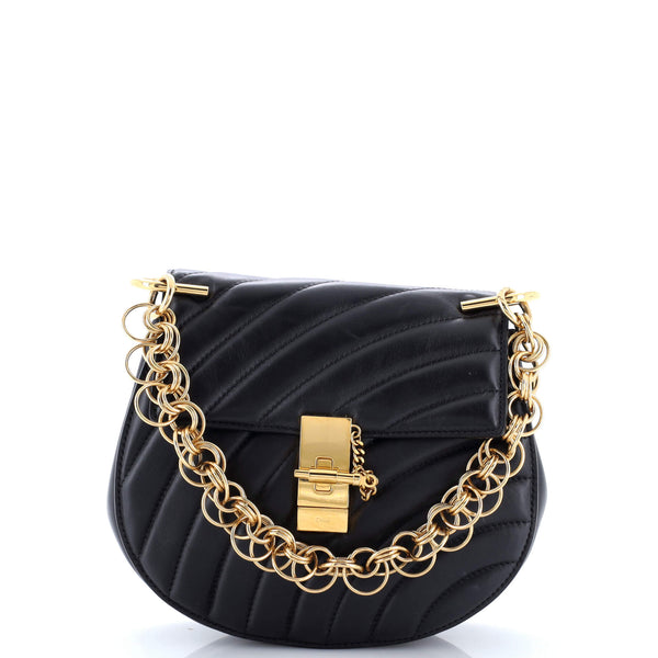 Drew Bijou Crossbody Bag Quilted Leather