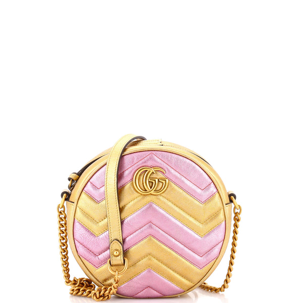 Gg Marmont Round Shoulder Bag Matelasse