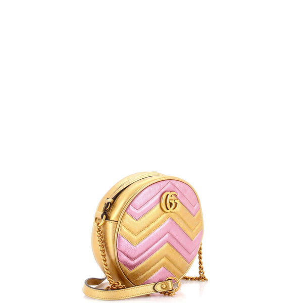 Gg Marmont Round Shoulder Bag Matelasse