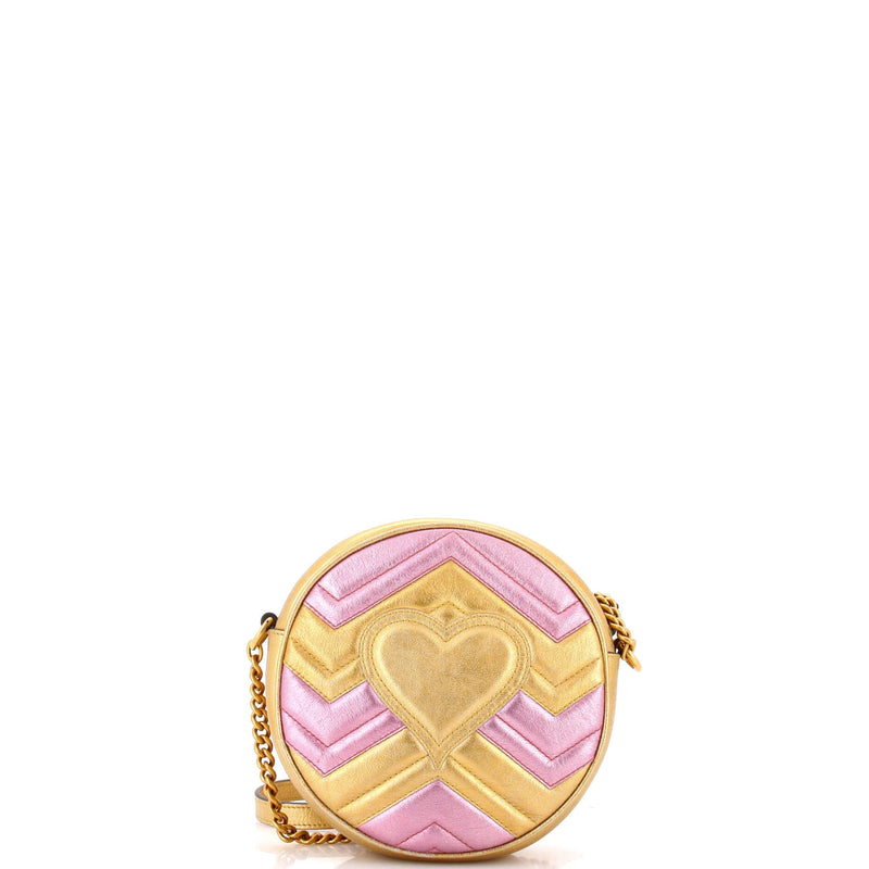 Gg Marmont Round Shoulder Bag Matelasse
