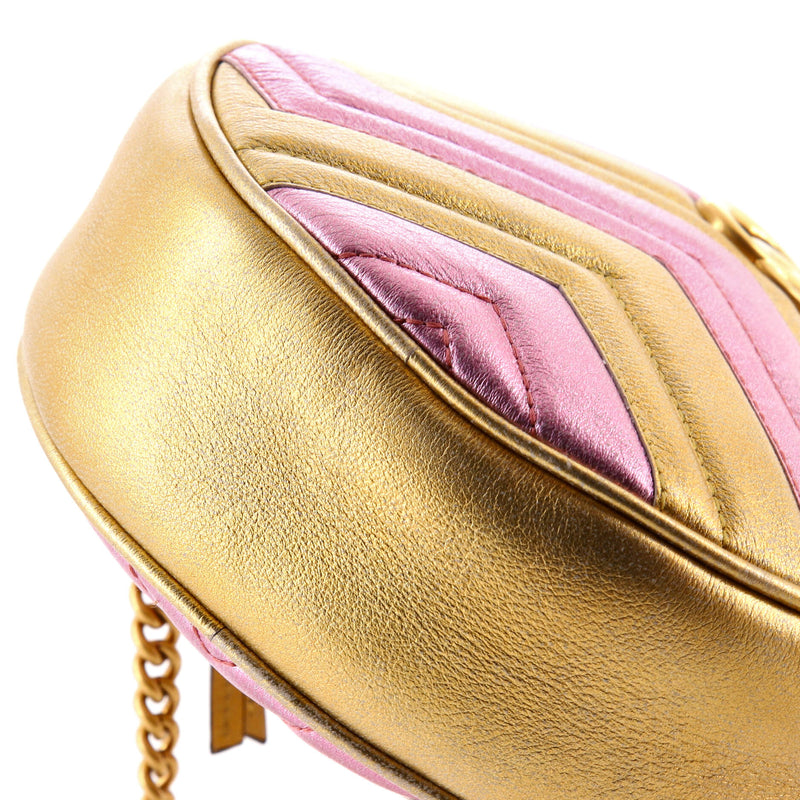 Gg Marmont Round Shoulder Bag Matelasse