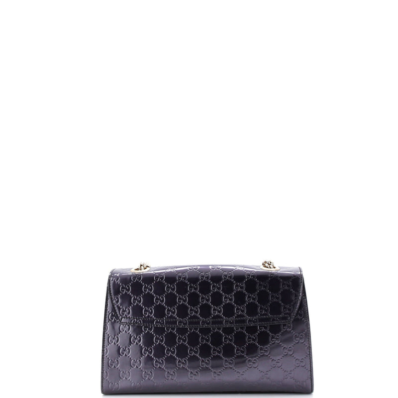 Emily Chain Flap Bag Guccissima Patent