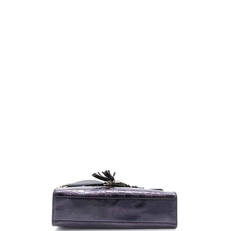 Emily Chain Flap Bag Guccissima Patent