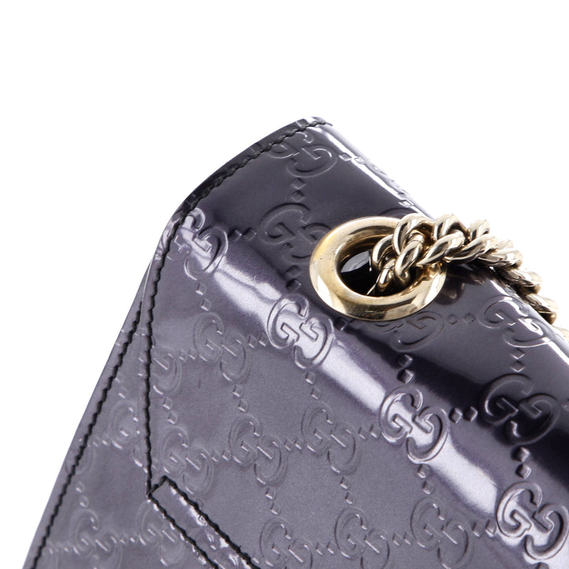 Emily Chain Flap Bag Guccissima Patent