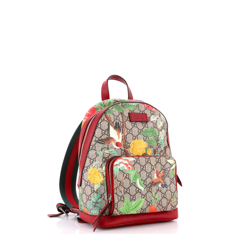 Zip Pocket Backpack Tian Print Gg Coated