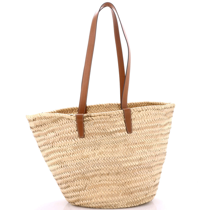 Triomphe Basket Shoulder Bag Raffia With