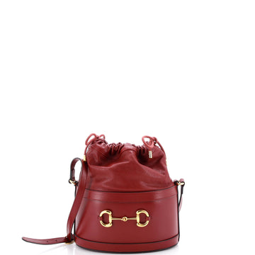 Horsebit Bucket Crossbody Bag Leather